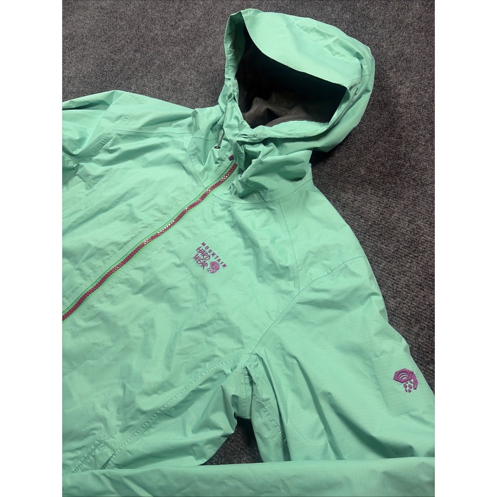 Mountain Hardwear Womens Plasmic Full Zip Jacket S/P Hooded Windbreaker Outdoor